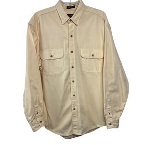 Vintage Eddie Bauer Outbound Twill Shirt Mens Large USA Made Cotton Workwear A8